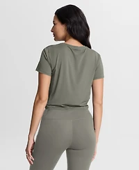 Nike Women's Olive New York Yankees One Twist Dri-fit Cropped T-Shirt