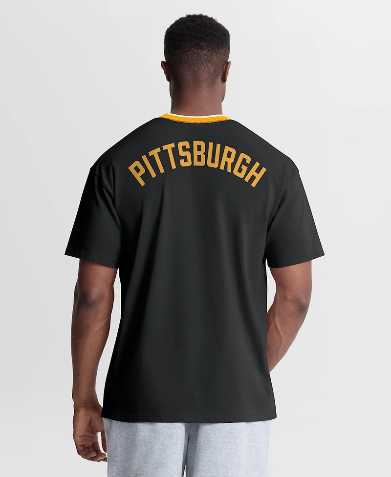 Nike Men's Black Pittsburgh Pirates Cooperstown Collection Ringer T-Shirt