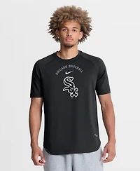 Nike Men's Black Chicago White Sox Authentic Collection Batting Practice Pre-Game Raglan Dri-fit Top