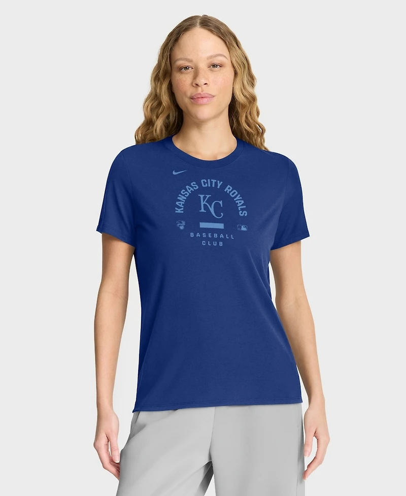 Nike Women's Royal Kansas City Royals Authentic Collection Early Work Tri-Blend Dri-fit T-Shirt