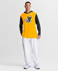 Nike Men's Gold/Black Iowa Hawkeyes Campus Legacy Tri-Blend Long Sleeve Hooded T-Shirt