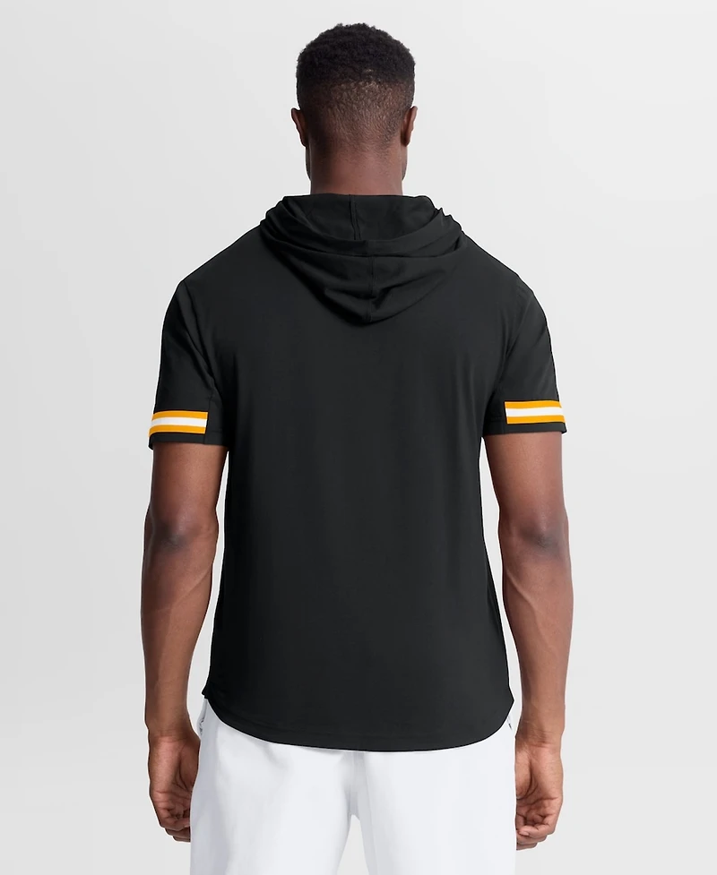 Fanatics Men's Black Pittsburgh Steelers Optimal Play Short Sleeve Hooded T-Shirt