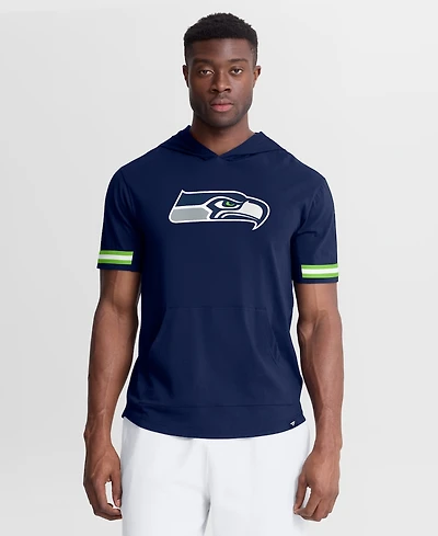 Fanatics Men's College Navy Seattle Seahawks Optimal Play Short Sleeve Hooded T-Shirt