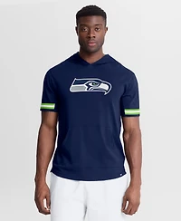 Fanatics Men's College Navy Seattle Seahawks Optimal Play Short Sleeve Hooded T-Shirt