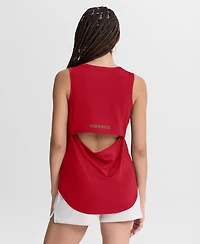 Fanatics Women's Scarlet San Francisco 49ers Draped Mesh Back Performance Tank Top