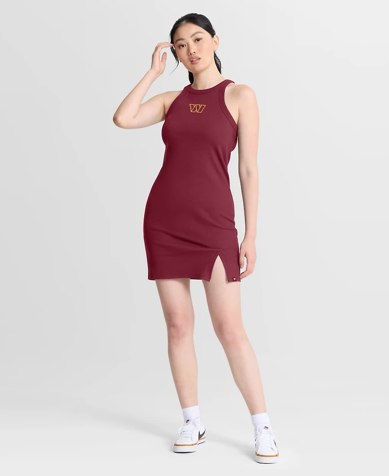 Fanatics Women's Burgundy Washington Commanders Push Beyond Tri-Blend Ribbed Sleeveless Dress