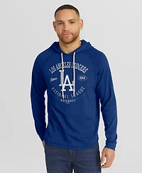 Fanatics Men's Royal Los Angeles Dodgers Raglan Hooded Long Sleeve T-Shirt