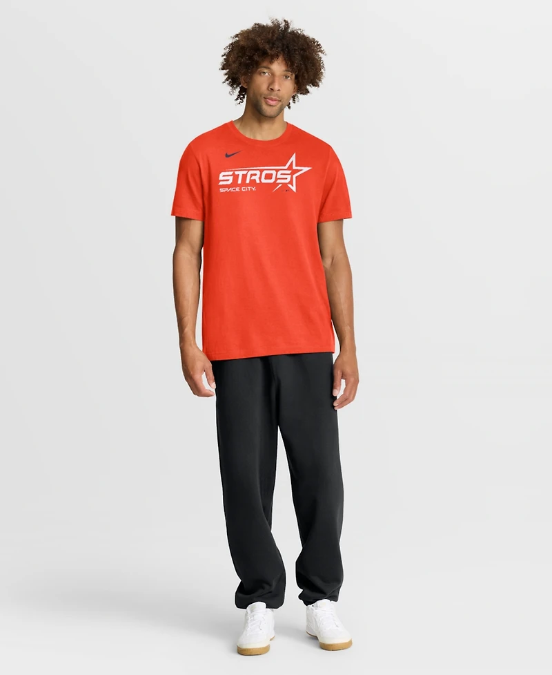 Nike Men's Orange Houston Astros City Connect Wordmark T-Shirt