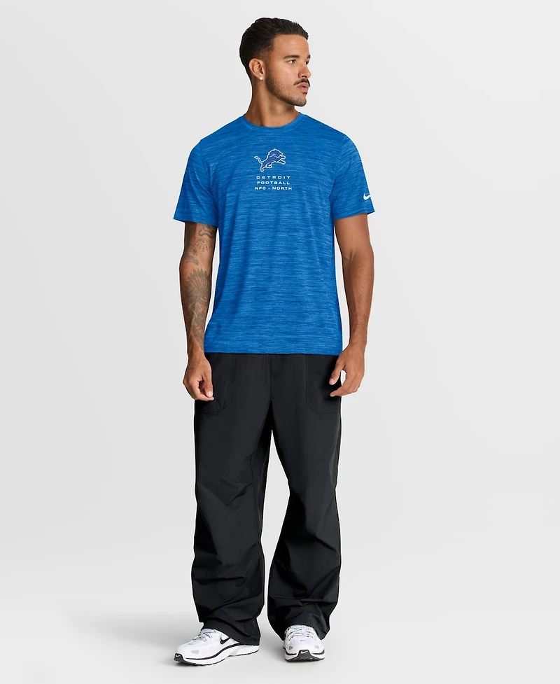 Nike Men's Blue Detroit Lions Velocity Ball Carrier Dri-fit T-Shirt