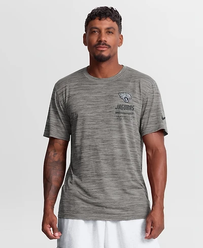 Nike Men's Gray Jacksonville Jaguars Sideline Double Covered Dri-fit Velocity T-Shirt