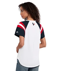 Starter Women's White Houston Texans Game On Notch Neck T-Shirt