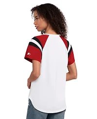 Starter Women's White Atlanta Falcons Game On Notch Neck T-Shirt