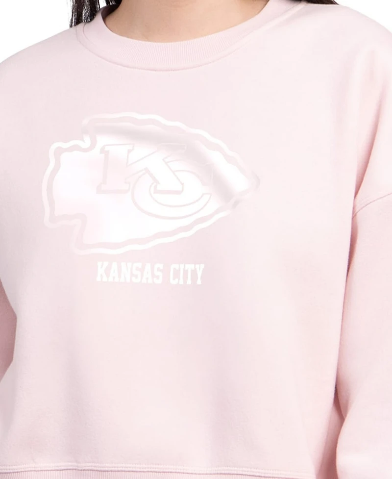 Starter Women's Light Pink Kansas City Chiefs Travel Pastels Boxy Fleece Sweatshirt