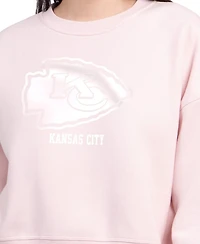 Starter Women's Light Pink Kansas City Chiefs Travel Pastels Boxy Fleece Sweatshirt
