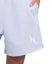 Starter Women's Light Blue Kansas City Royals Pastel High Waisted Shorts