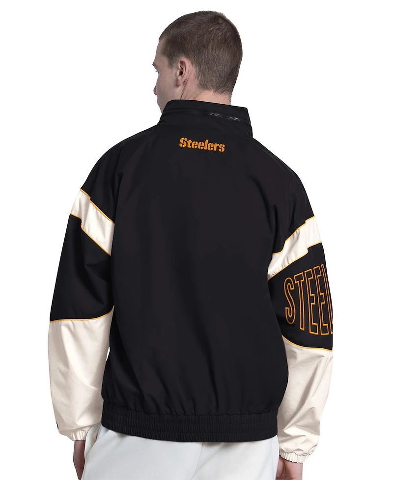 Starter Men's Black Pittsburgh Steelers The Gust Full-Zip Hooded Jacket