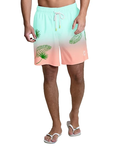 Margaritaville Men's Aqua Miami Dolphins Sunset On The Beach Swim Shorts