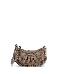 Pre-Owned Balenciaga Mini Le Cagole Giant Studs Shoulder Bag Bb Monogram Coated Canvas