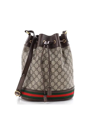 Pre-Owned Gucci Medium Ophidia Bucket Bag Gg Coated Canvas