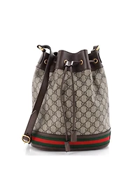 Pre-Owned Gucci Medium Ophidia Bucket Bag Gg Coated Canvas