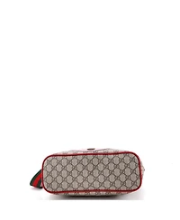 Pre-Owned Gucci Small Convertible Soft Tote Gg Coated Canvas with Applique