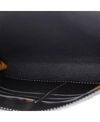 Pre-Owned Goyard Chypre Wallet on Strap Coated Canvas with Leather