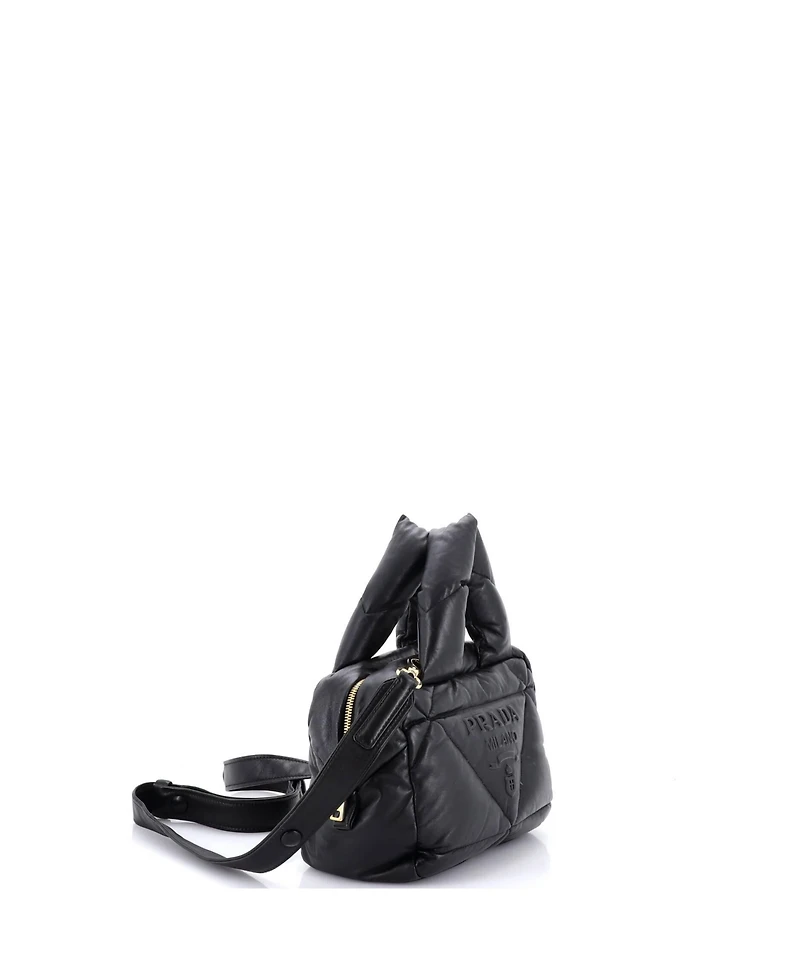 Pre-Owned Prada Small Padded Bowler Bag Quilted Nappa Leather