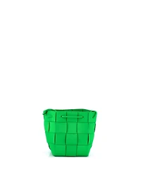 Pre-Owned Bottega Veneta Small Cassette Bucket Bag Maxi Intrecciato Leather