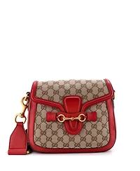 Pre-Owned Gucci Medium Lady Web Shoulder Bag Gg Canvas