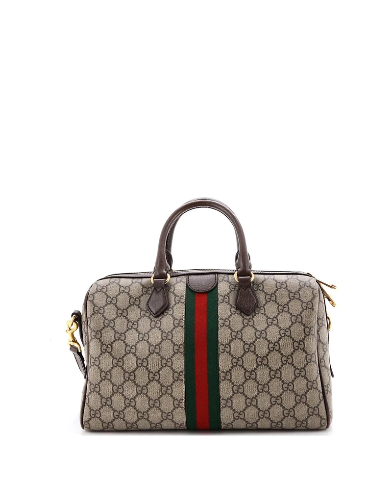 Pre-Owned Gucci Ophidia Convertible Boston Bag Gg Coated Canvas