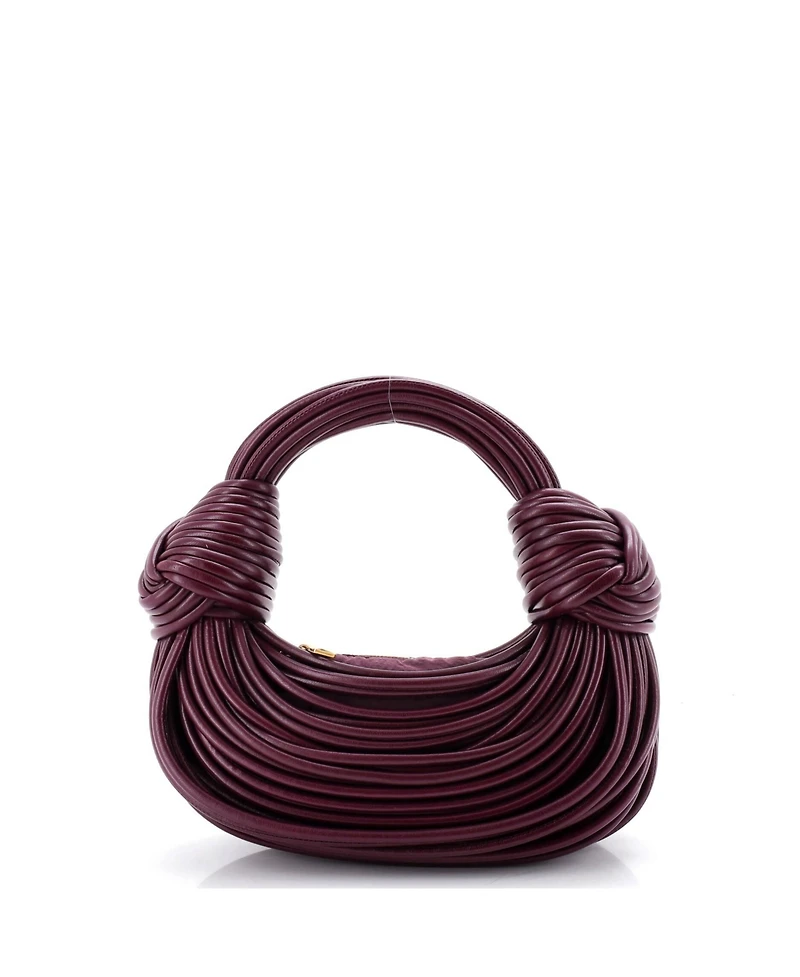 Pre-Owned Bottega Veneta Mini Double Knot Hobo Tubular Leather