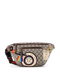 Pre-Owned Gucci Courrier Zip Belt Bag Gg Coated Canvas with Applique