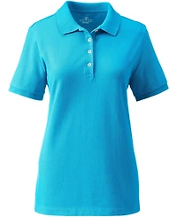 Lands' End Women's Banded Short Sleeve Fem Fit Mesh Polo