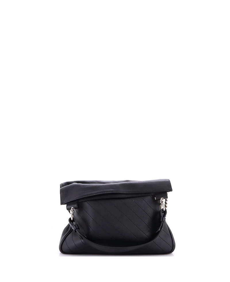 Pre-Owned Gucci Small Blondie Nm Tote Diagonal Quilted Leather