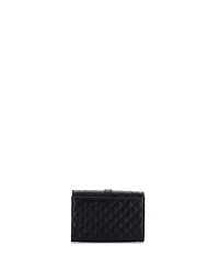 Pre-Owned Saint Laurent Small Classic Monogram Flap Wallet Mixed Matelasse Leather