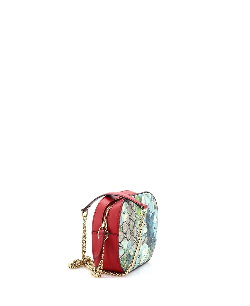 Pre-Owned Gucci Mini Chain Crossbody Bag Blooms Print Gg Coated Canvas