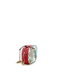 Pre-Owned Gucci Mini Chain Crossbody Bag Blooms Print Gg Coated Canvas