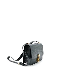Pre-Owned Saint Laurent Medium Carre Satchel Embossed Leather