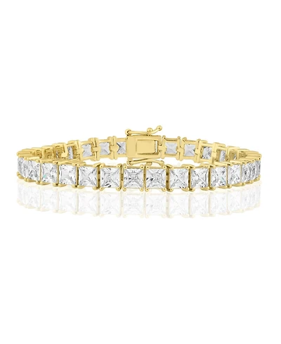 Simona Elegant 7mm 4-Prong Square Cz Tennis Bracelet
