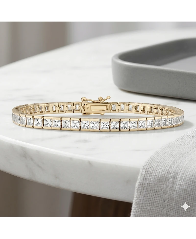 Simona Elegant 4.5mm Channel-Set Cz Bracelet