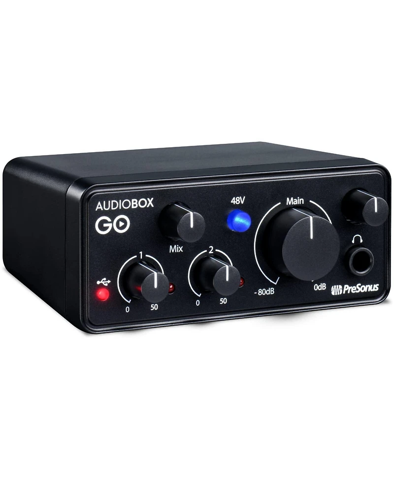 PreSonus AudioBox Go Usb-c Recording Bundle - Interface, Condenser Mic, Headphones & Software