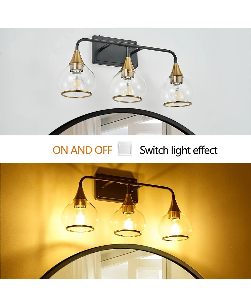 Midola 23" Modern 3-Light Vanity Wall Sconce