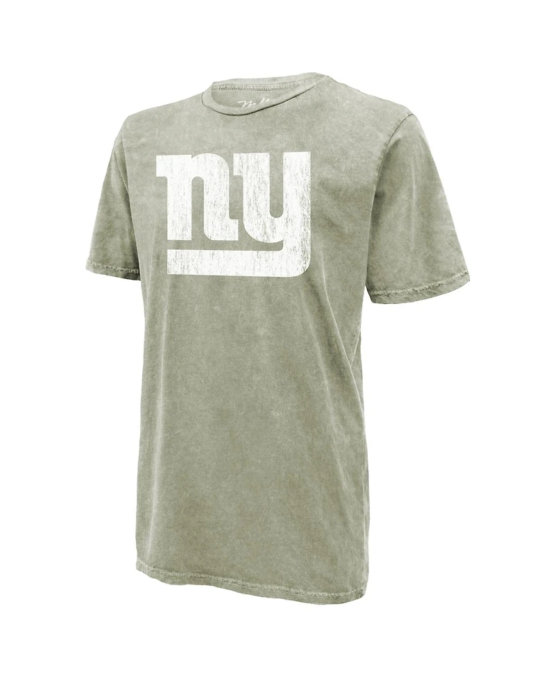 Majestic Threads Men's Cam Skattebo Moss Green New York Giants Mineral Wash Name Number T-Shirt