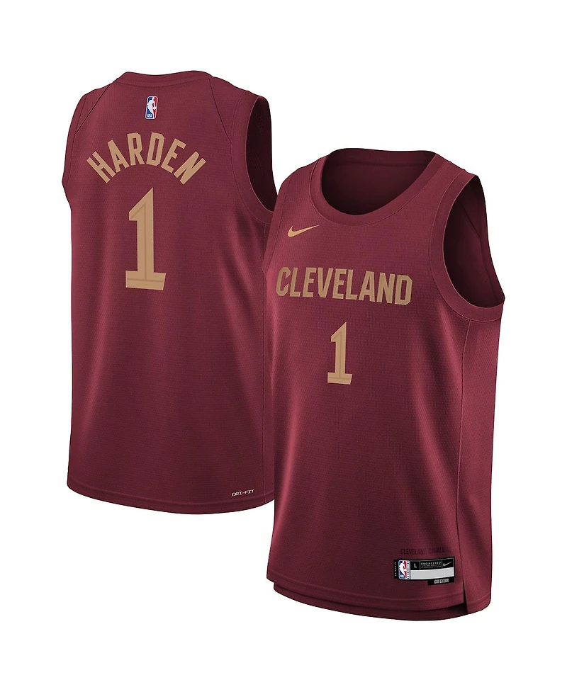 Nike Big Boys and Girls James Harden Wine Cleveland Cavaliers Swingman Jersey - Icon Edition