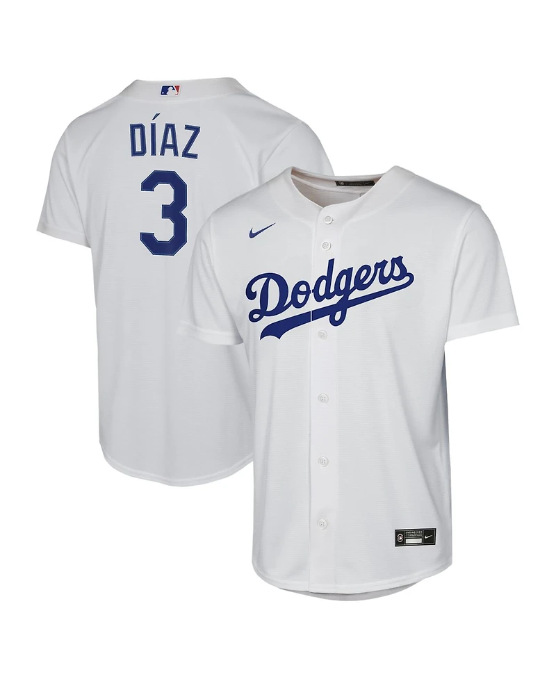 Nike Big Boys and Girls Edwin Diaz White Los Angeles Dodgers Baseline Jersey