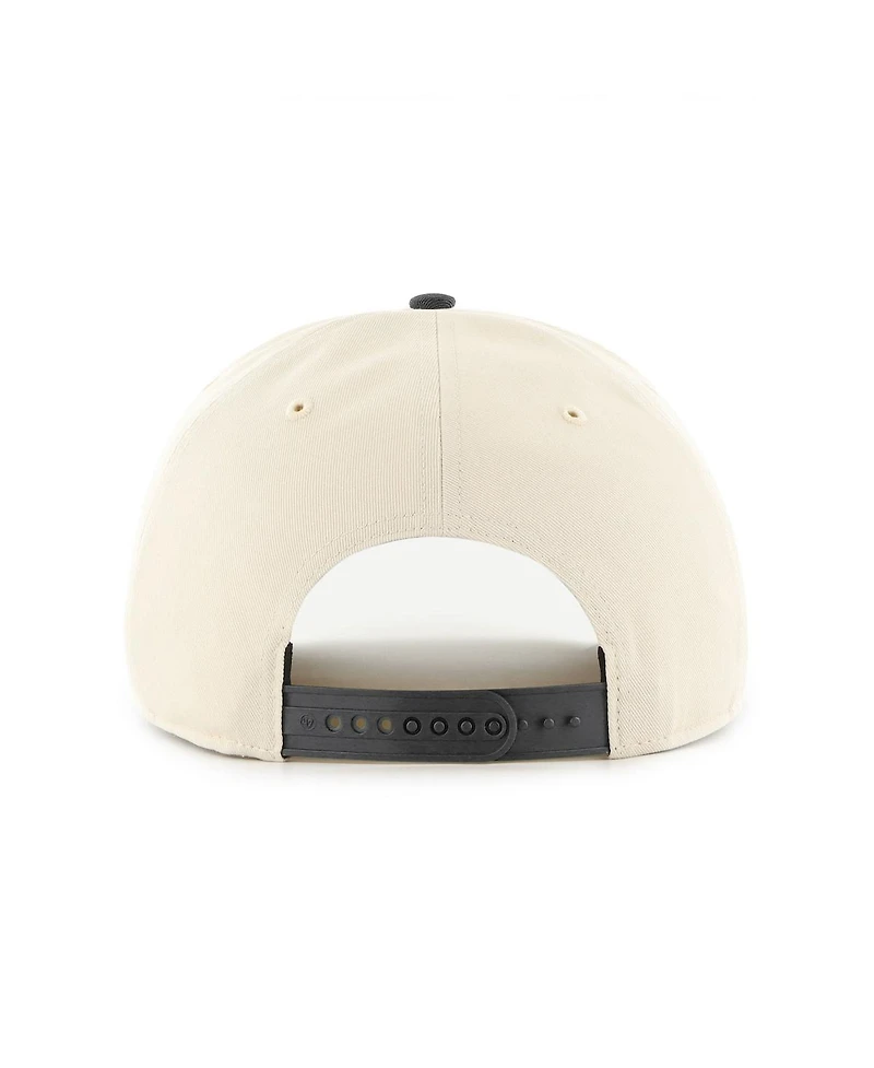 '47 Brand Men's Cream/Black Pittsburgh Penguins Logo 2-Tone Hitch Adjustable Hat