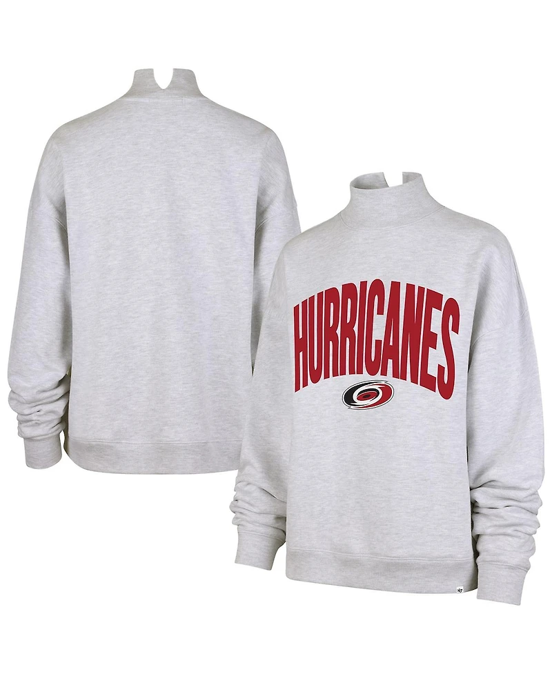 '47 Brand Women's Heather Gray Carolina Hurricanes Subtle Muse Sweatshirt