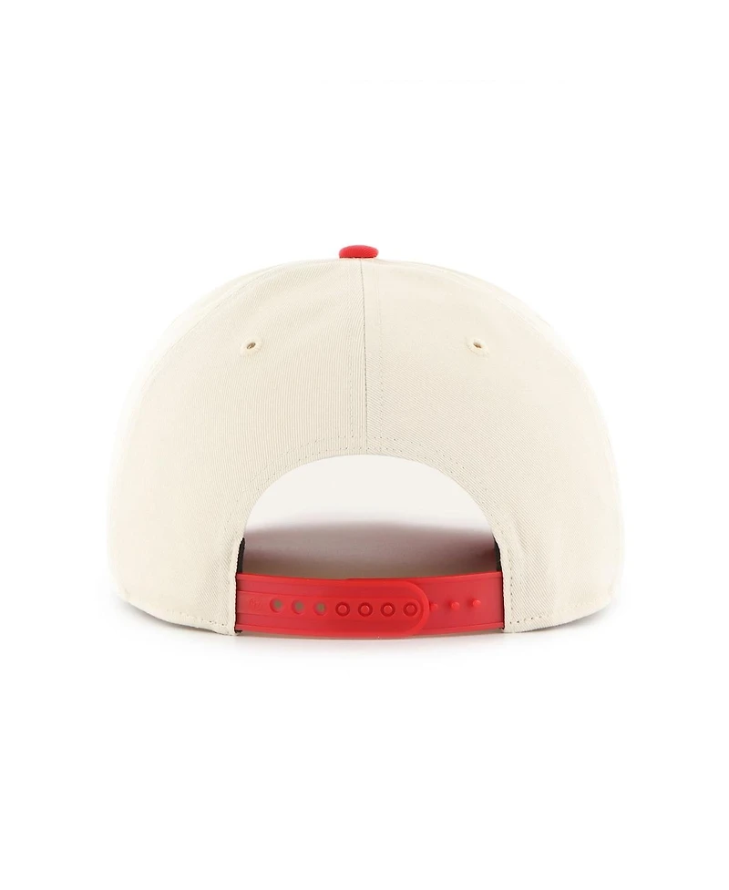 '47 Brand Men's Cream/Red Minnesota Wild Logo 2-Tone Hitch Adjustable Hat