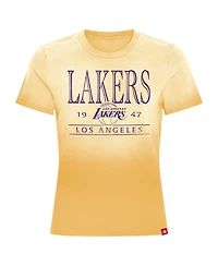 Sportiqe Women's Gold Los Angeles Lakers Arcadia Sun-Dipped T-Shirt