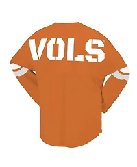 Spirit Jersey Men's and Women's Tennessee Orange Volunteers Lace-Up V-Neck Long Sleeve T-Shirt